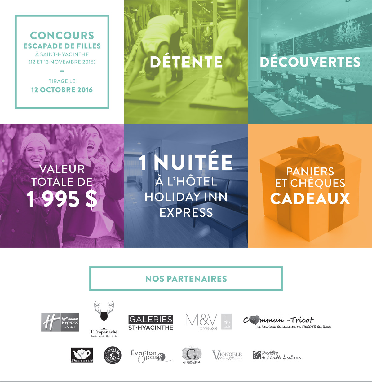 Concours escapade de filles à Saint-Hyacinthe, détente et découvertes, tourisme Saint-Hyacinthe